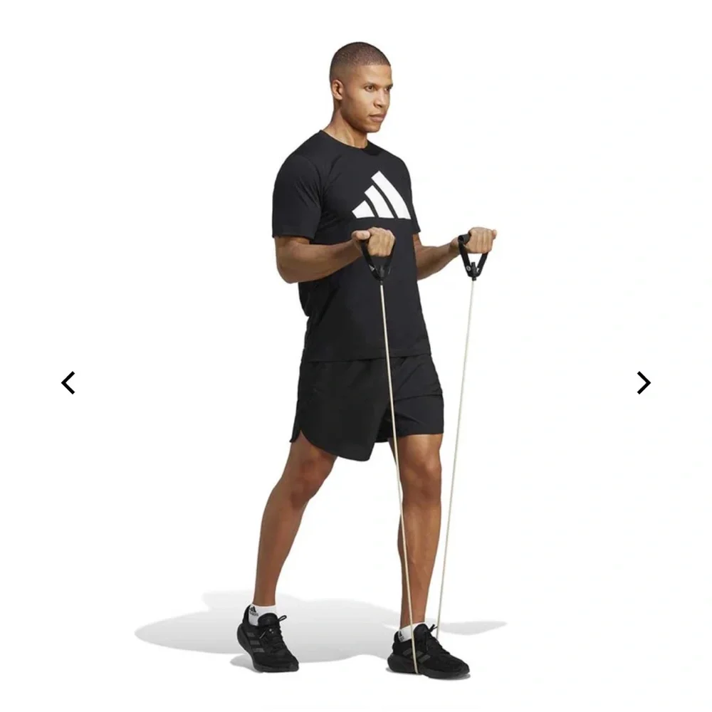 Adidas Men's Black Tee with White Logo - Picture 3 of 4